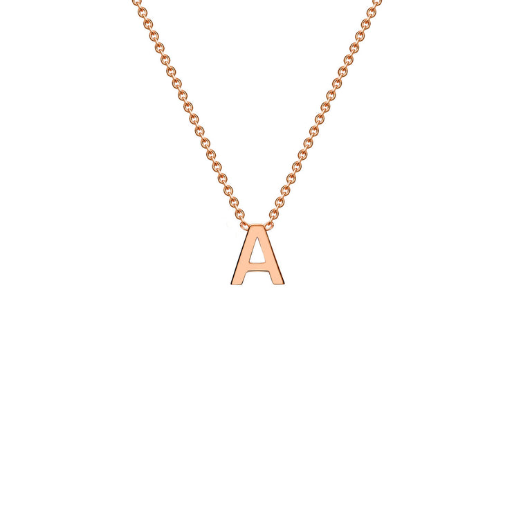 "A" Rose Gold Initial Necklace