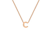 "C" Rose Gold Initial Necklace