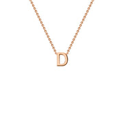 "D" Rose Gold Initial Necklace
