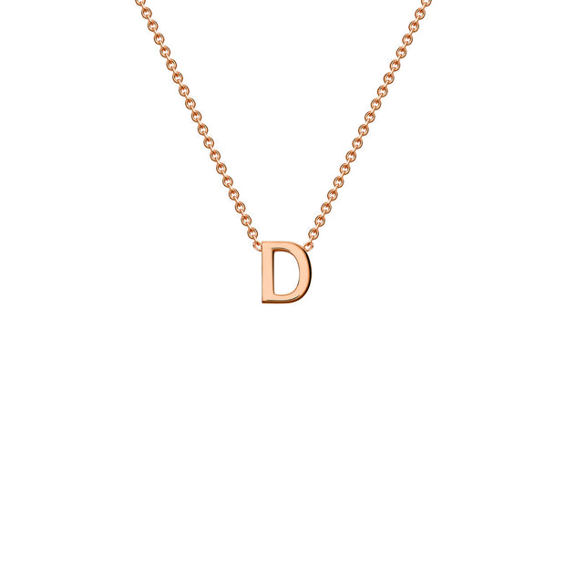 "D" Rose Gold Initial Necklace