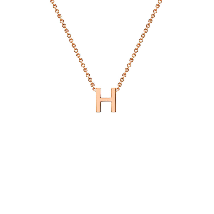 "H" Rose Gold Initial Necklace