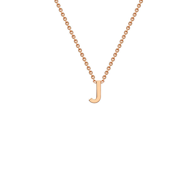 "J" Rose Gold Initial Necklace