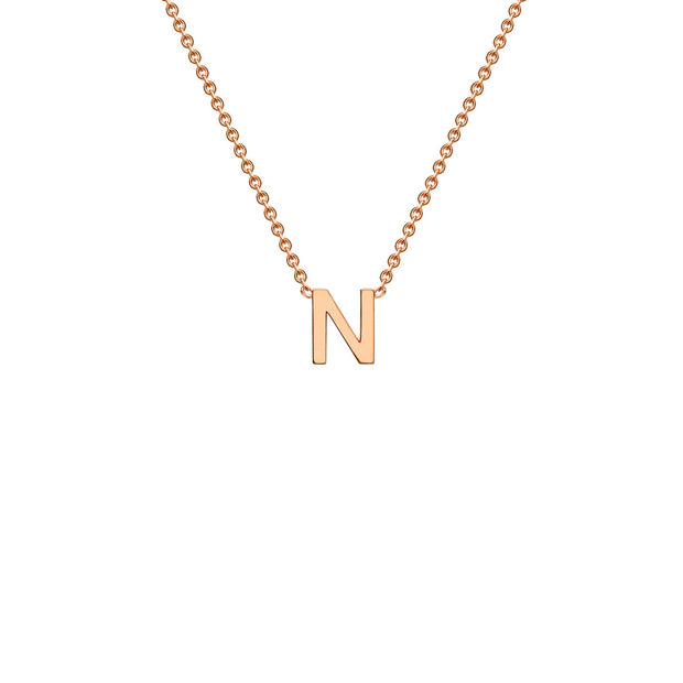 "N" Rose Gold Initial Necklace