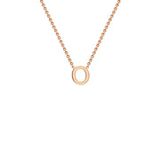 "O" Rose Gold Initial Necklace