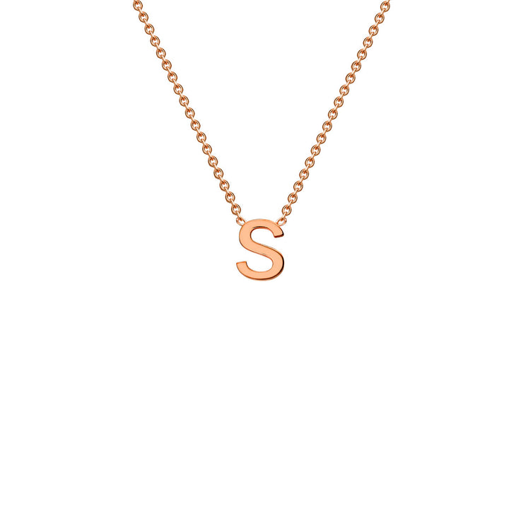 "S" Rose Gold Initial Necklace