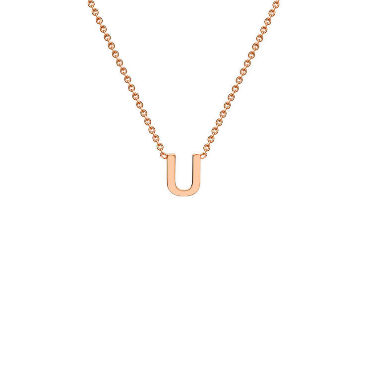 "U" Rose Gold Initial Necklace