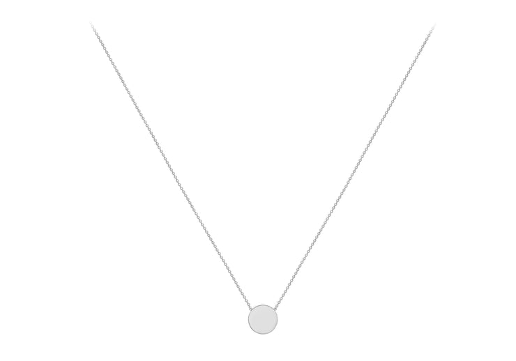 9K White Gold Silver Necklace