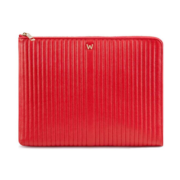 Wolf Mimi Laptop Sleeve Zip + Handle Red