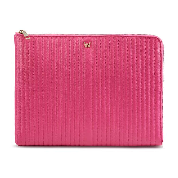 Wolf Mimi Laptop Sleeve Zip + Handle Pink