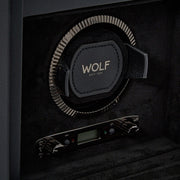Wolf British Racing Single Watch Winder with Storage Black