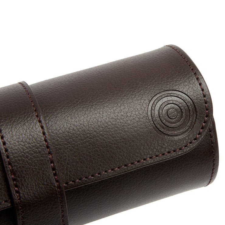 Wolf WM x WOLF Watch Roll with Cigar Case Brown