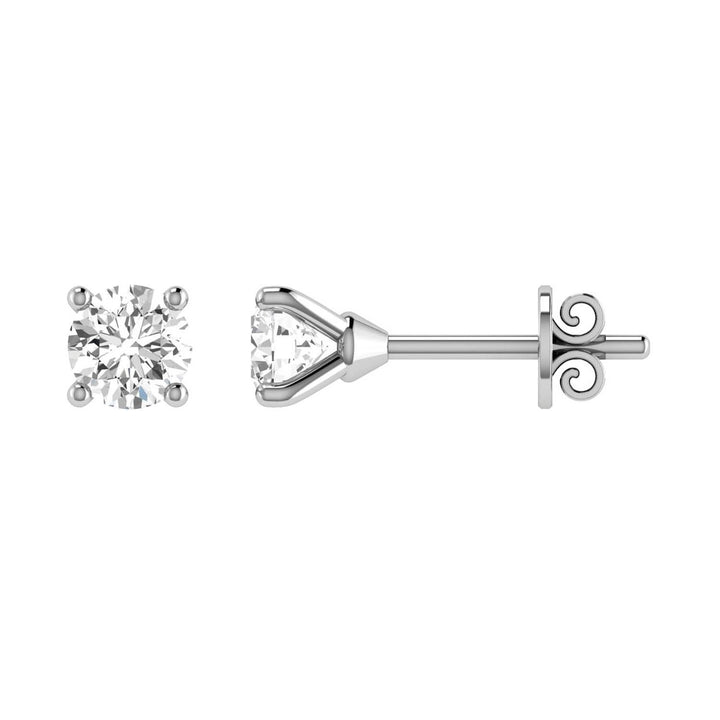 Diamond Stud Earrings with 0.10ct Diamonds in 9K White Gold