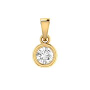 Diamond Solitaire Pendant with 0.20ct Diamonds in 9K Yellow Gold
