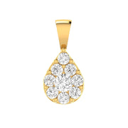 Teardrop Diamond Pendant with 1.00ct Diamonds in 9K Yellow Gold
