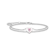 Pink Stone Heart Bracelet | The Jewellery Boutique