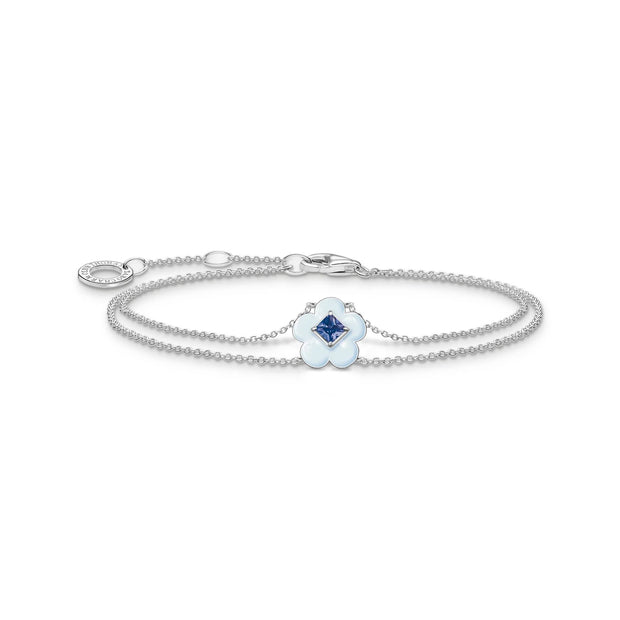 Flower With Blue Stone Bracelet | The Jewellery Boutique