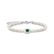Bracelet Pearls With Green Stone | The Jewellery Boutique