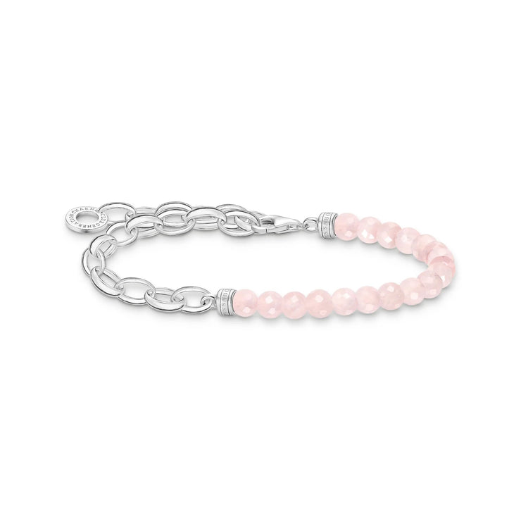 Chain Rose Quartz Bead Bracelet | The Jewellery Boutique