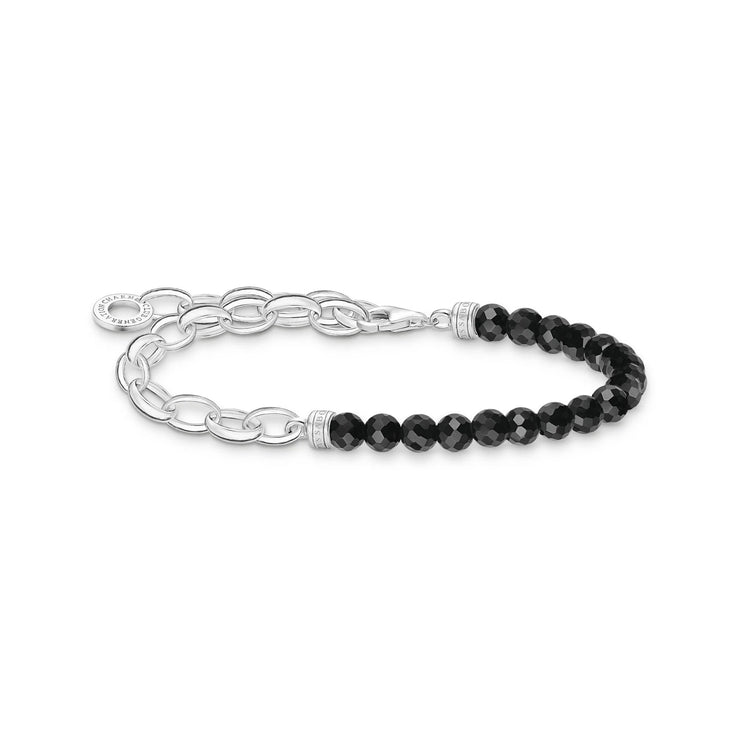 Link Chain Onyx Bead Bracelet | The Jewellery Boutique