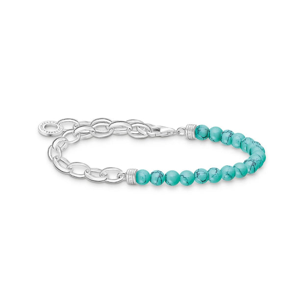 Link Chain Turquoise Bead Bracelet | The Jewellery Boutique