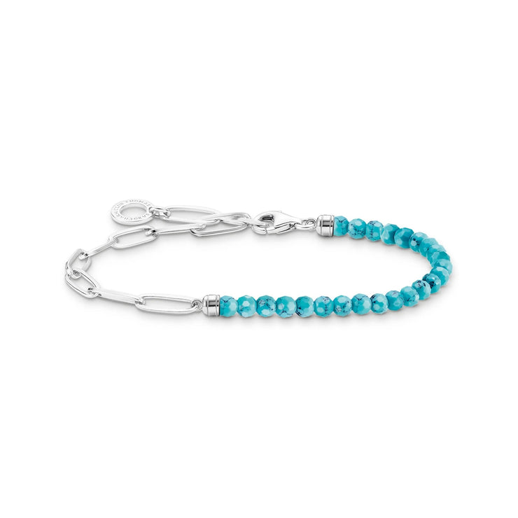 Chain Turquoise Bead Bracelet With Pearls | The Jewellery Boutique