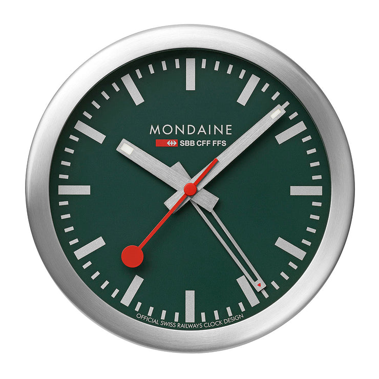 Mondaine Official Swiss Railways Green Alarm Clock