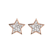 Bronzallure Pav&egrave; Star Earrings