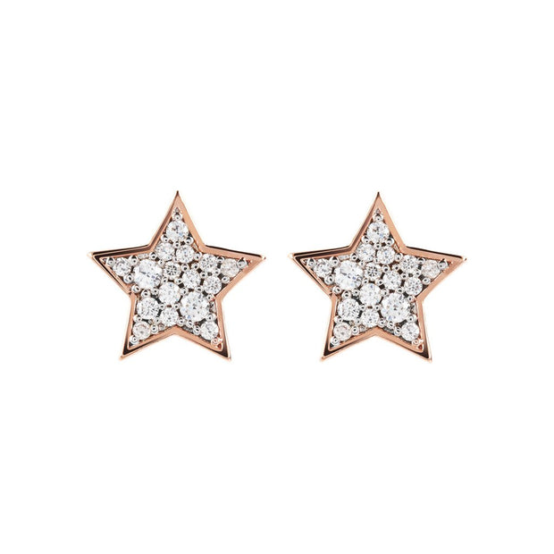 Bronzallure Pav&egrave; Star Earrings
