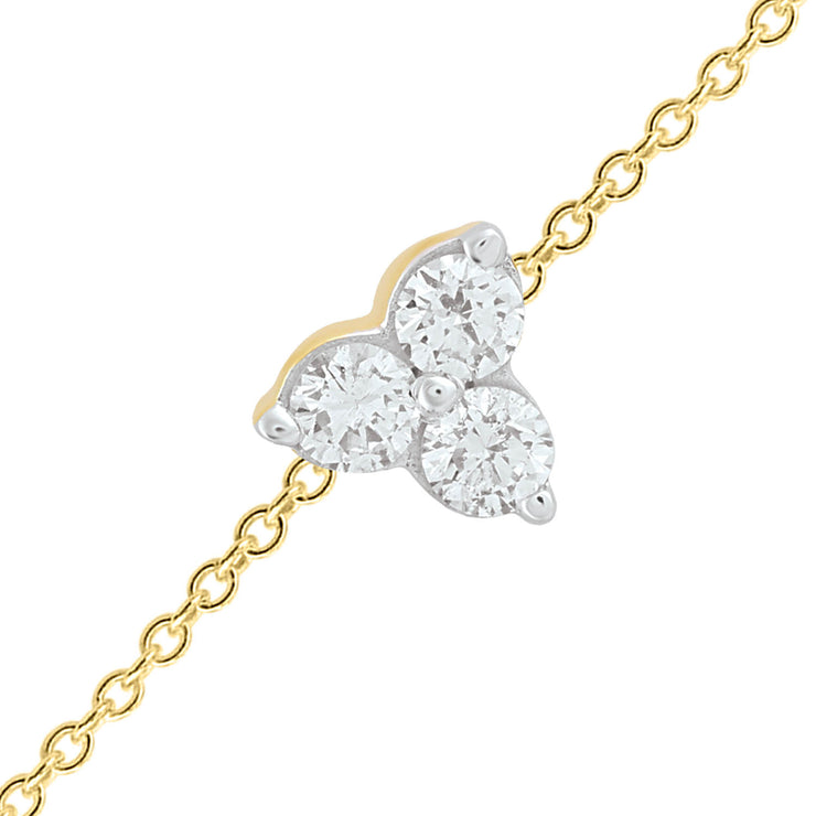 Bracelet with 0.15ct Diamonds in 9K Yellow Gold