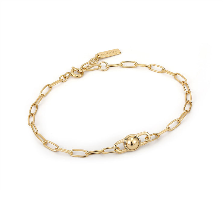 Gold Orb Link Chunky Chain Bracelet | The Jewellery Boutique