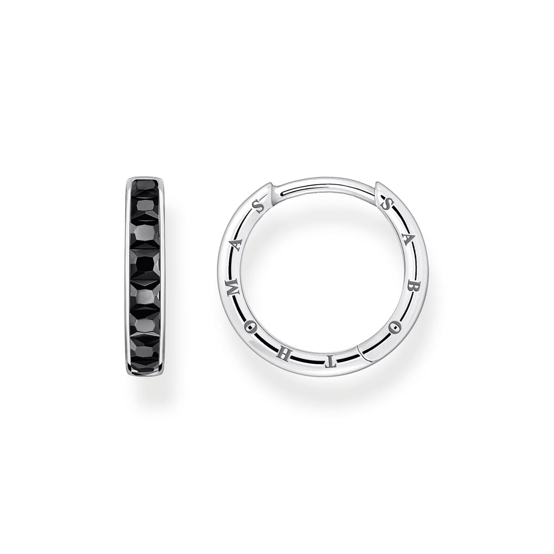 Heritage Black Stones Hoop Earrings | The Jewellery Boutique