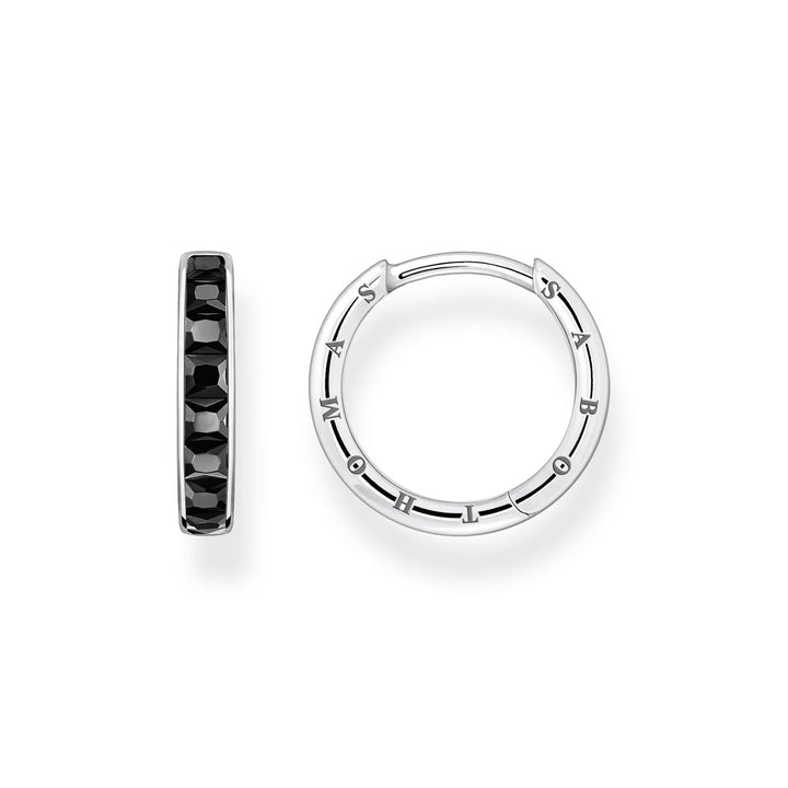 Heritage Black Stones Hoop Earrings | The Jewellery Boutique
