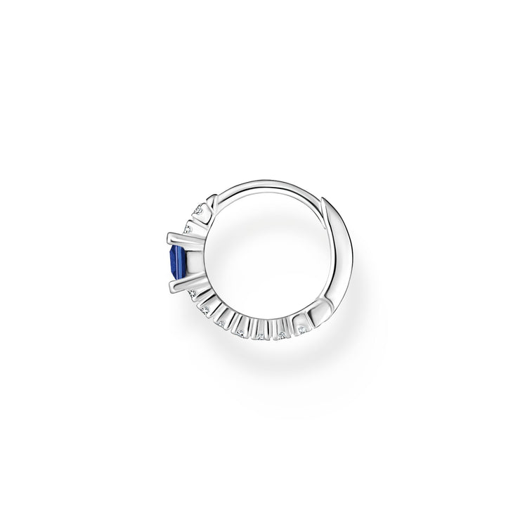 Thomas Sabo Single hoop earring with blue and white stones