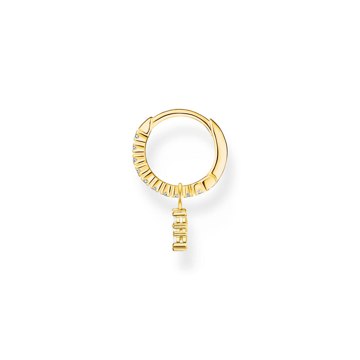 Thomas Sabo Single hoop earring with star pendant gold
