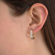 Diamond Huggie Earrings with 1.00ct Diamonds in 9K Yellow Gold - D9YHUG100GH