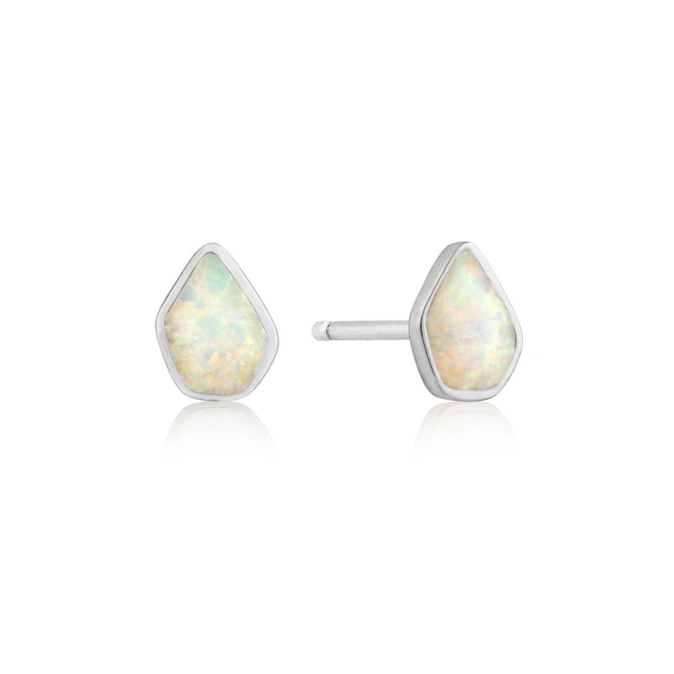 Ania Haie Opal Colour Stud Earrings - Silver