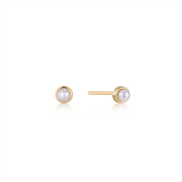 Ania Haie Gold Pearl Cabochon Stud Earrings | The Jewellery Boutique