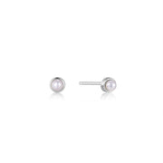 Ania Haie Silver Pearl Cabochon Stud Earrings | The Jewellery Boutique