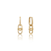 Gold Orb Link Drop Earrings | The Jewellery Boutique