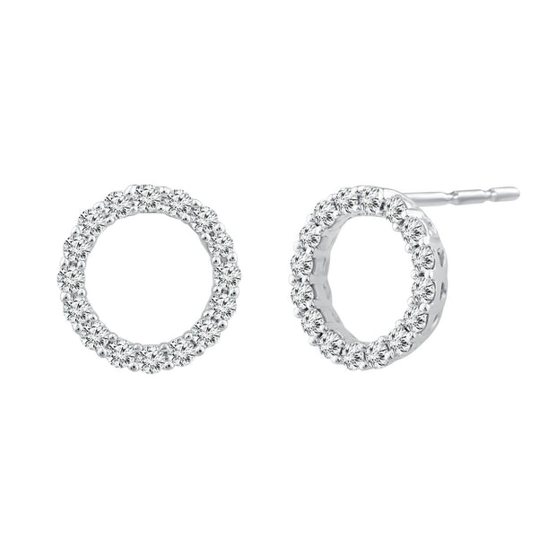 Diamond Fashion Earrings with 0.20ct Diamonds in 9K White Gold - EF-5954-W