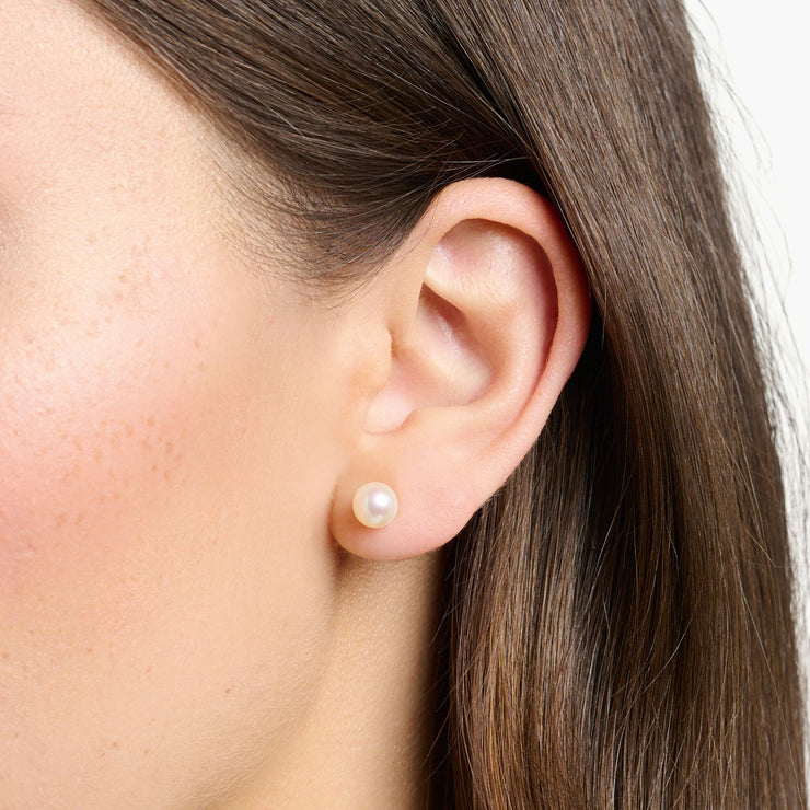 Rose Gold Ear Studs PEarl | The Jewellery Boutique
