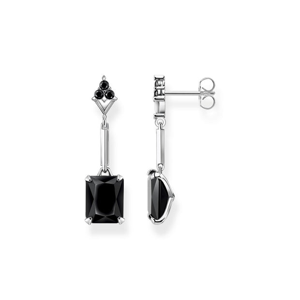 Thomas Sabo Earring Black Stone Silver 