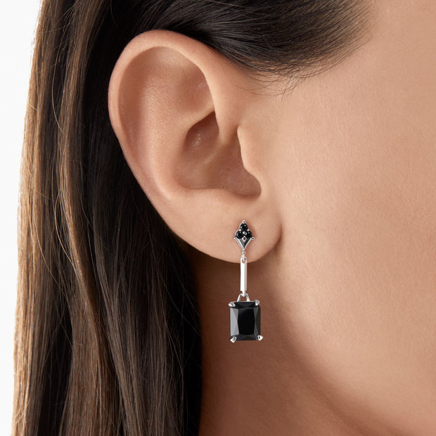 Thomas Sabo Earring Black Stone Silver 