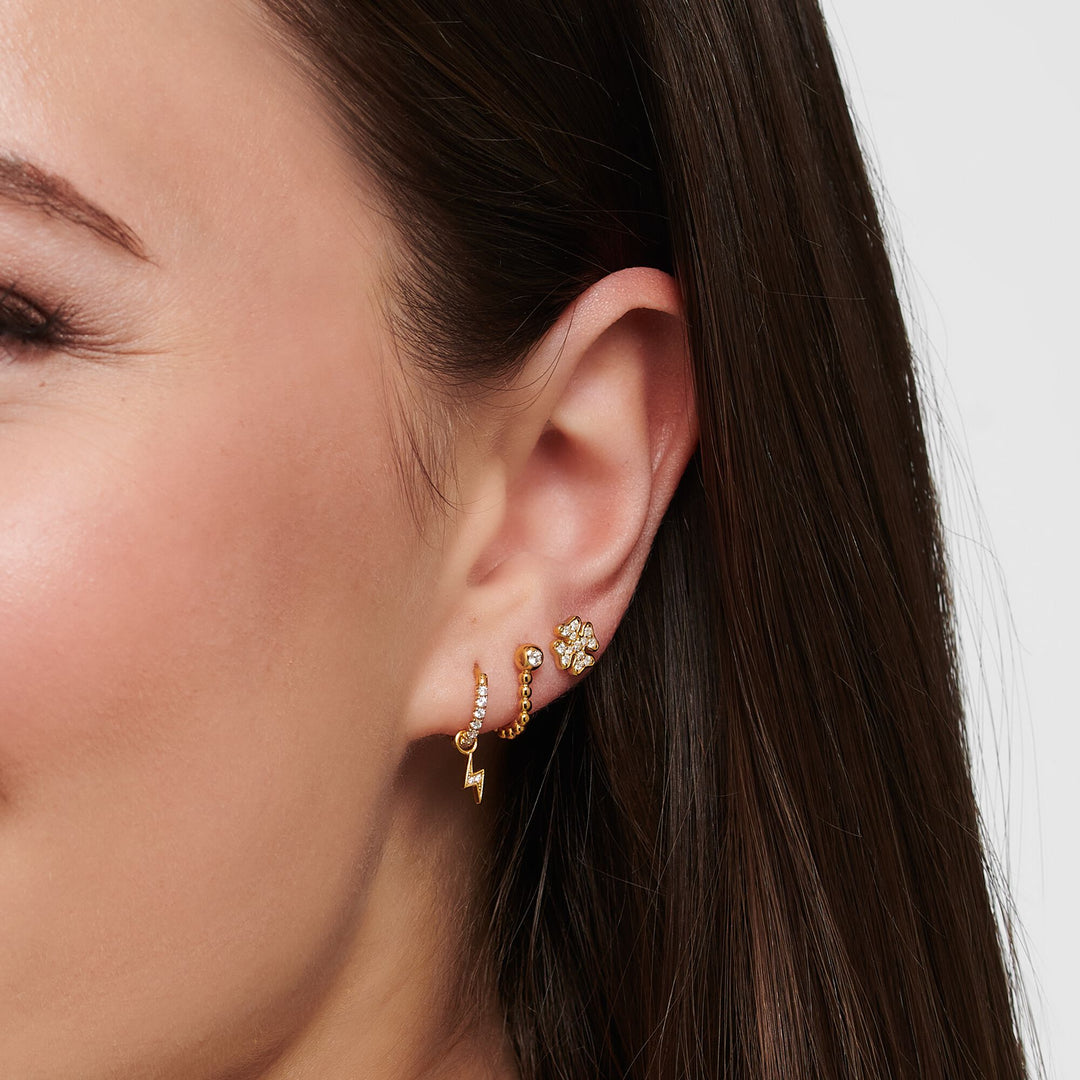 Thomas Sabo Single ear stud cloverleaf gold