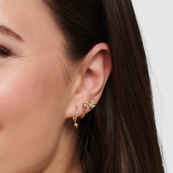Thomas Sabo Single ear stud cloverleaf gold