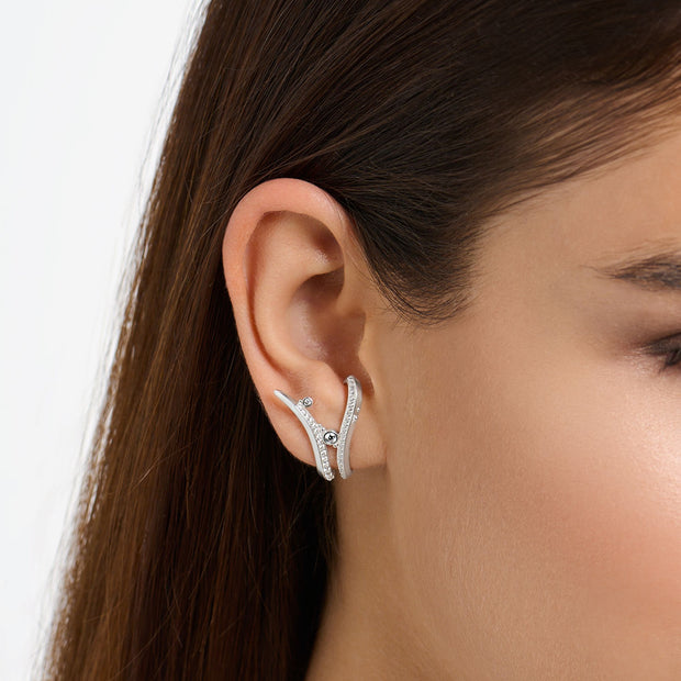 Thomas Sabo Ear studs wave with stones