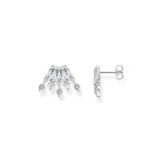 Ear studs with winter sun rays silver | The Jewellery Boutique
