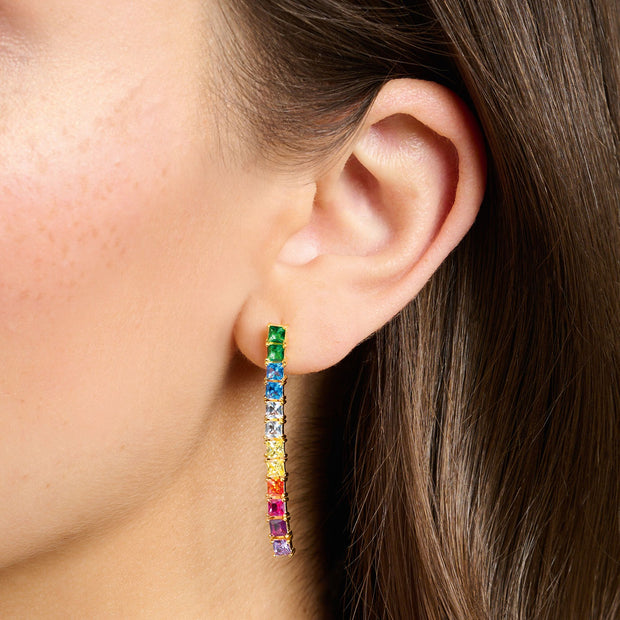 Gold Earrings with Colourful Stones | The Jewellery Boutique