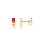 Ear Studs Colourful Stones Gold | The Jewellery Boutique