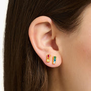 Ear Studs Colourful Stones Gold | The Jewellery Boutique